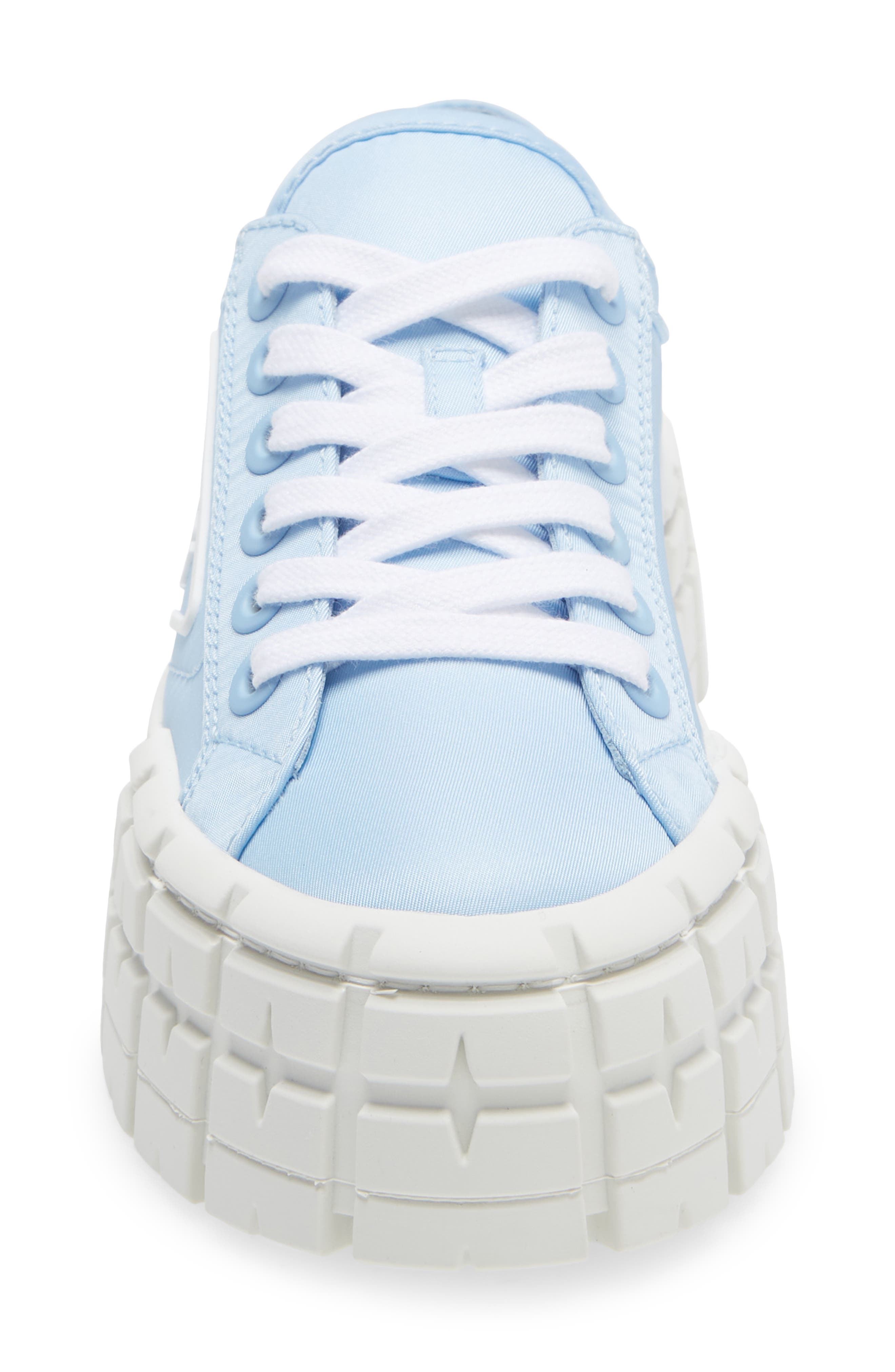 Prada Double Wheel Platform Sneaker, Alternate, color, 