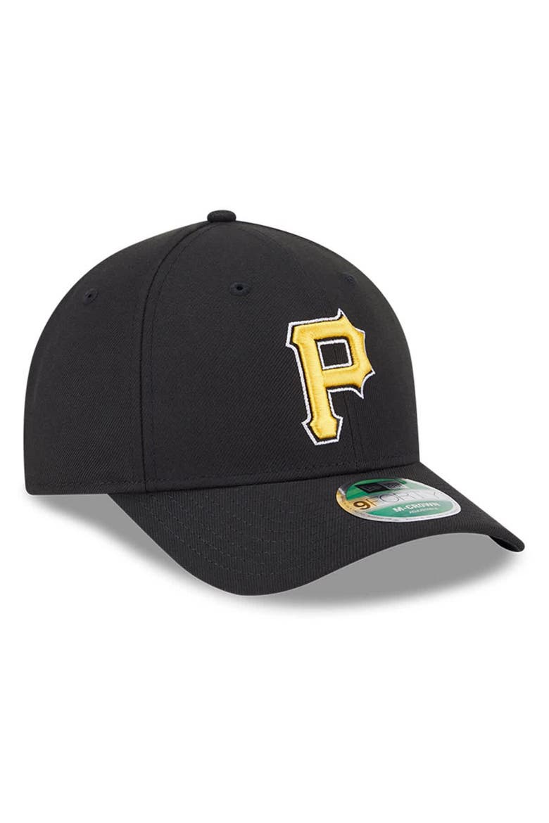 Men's New Era  Black Pittsburgh Pirates Player Replica 9FORTY Adjustable Hat, Alternate, color, Black