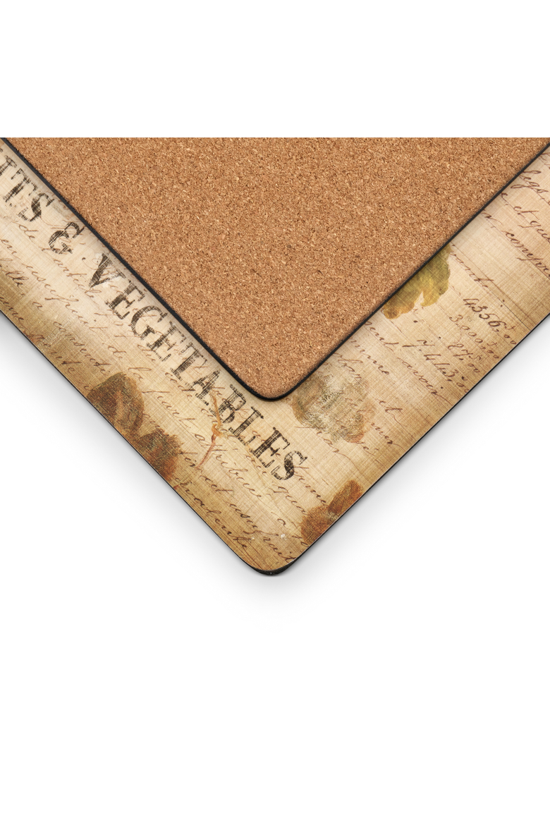 Abundant Fall Set of 4 Cork Back Placemats, Alternate, color, Multi