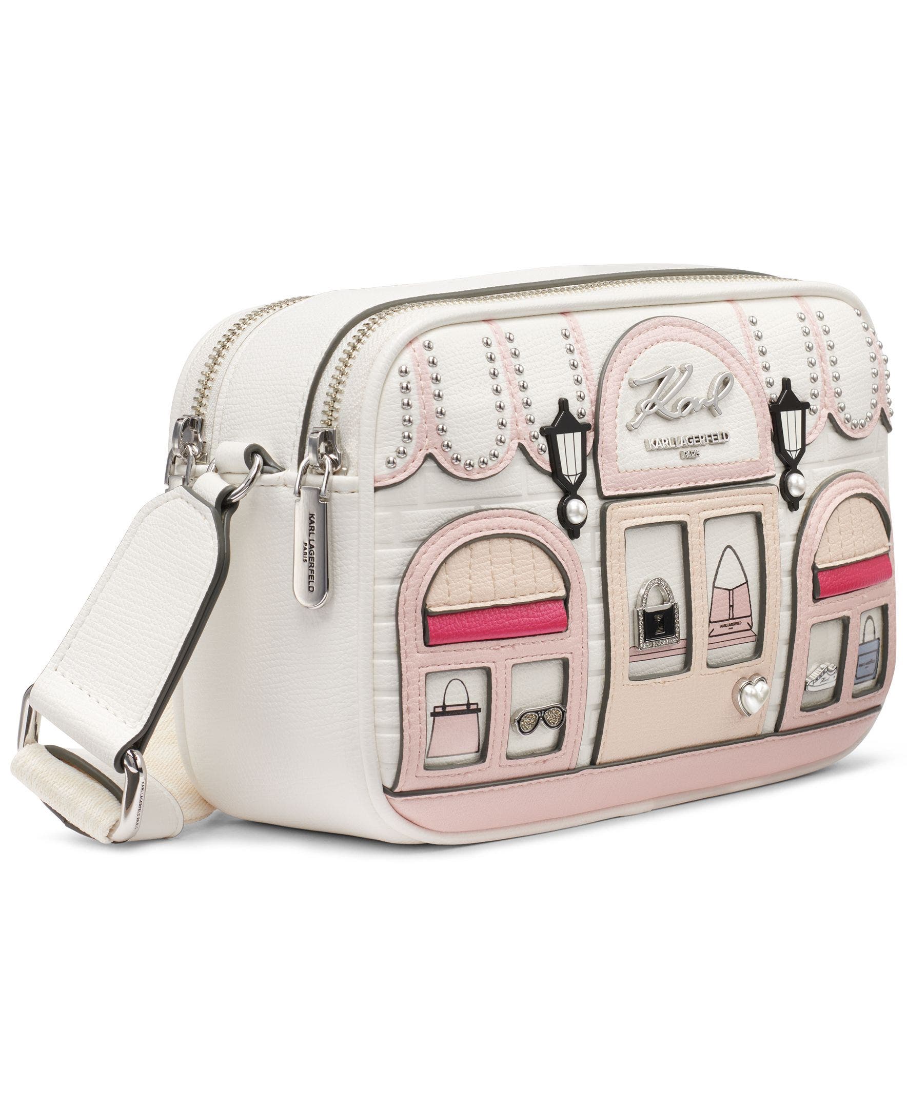 KARL LAGERFELD PARIS Maybelle Crossbody, Alternate, color, White Multi