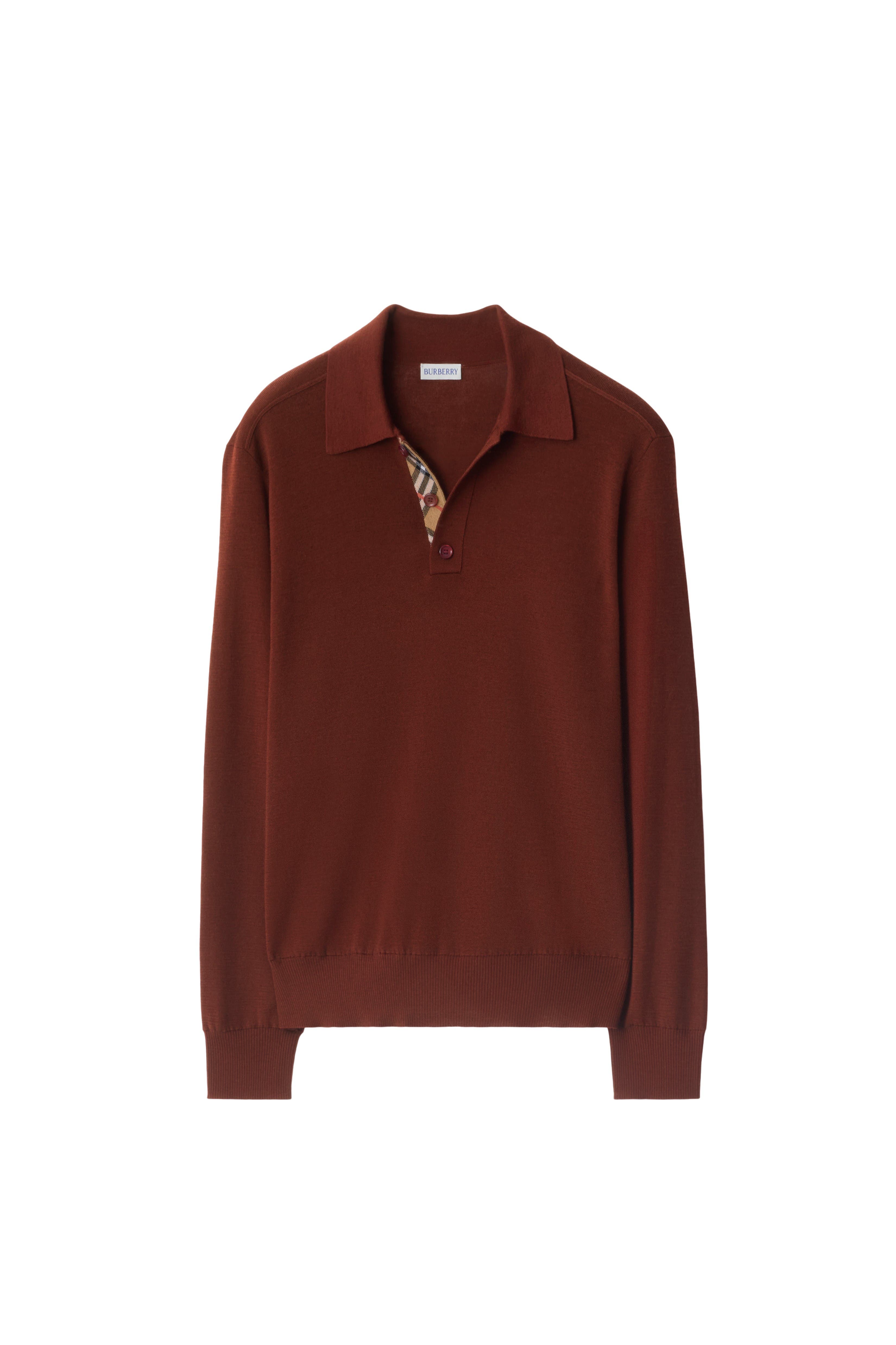 Long-sleeve Wool Polo Shirt - image 4