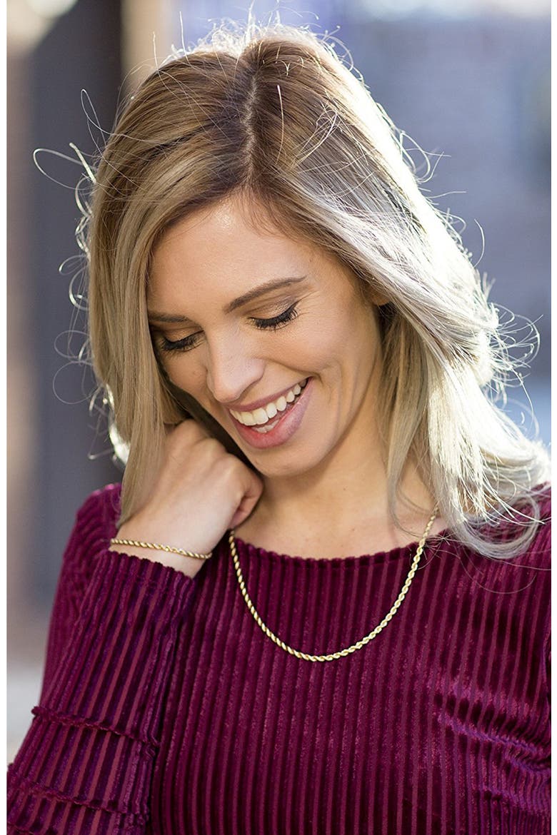 Gender Inclusive Rope Chain Necklace, Alternate, color, GOLD