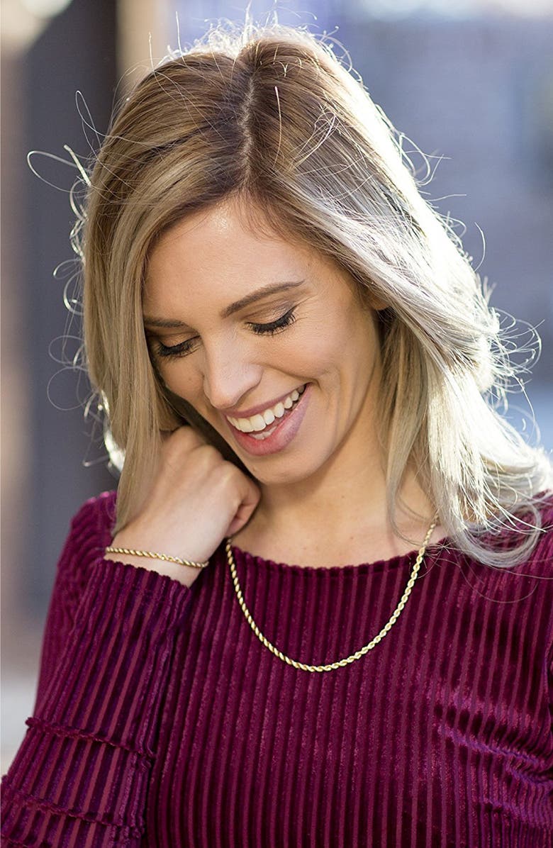 BEST SILVER Gender Inclusive Rope Chain Necklace, Alternate, color, Gold