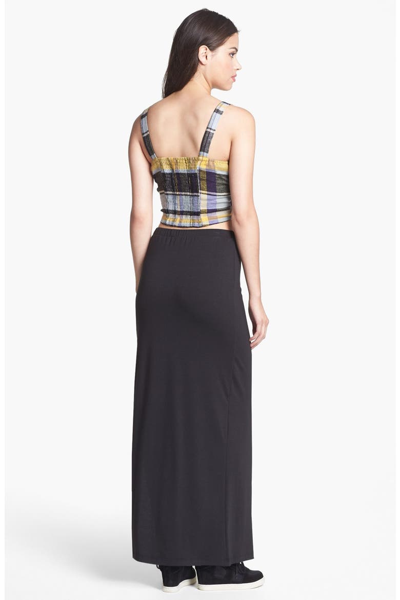 Side Slit Maxi Skirt, Alternate, color, BLACK
