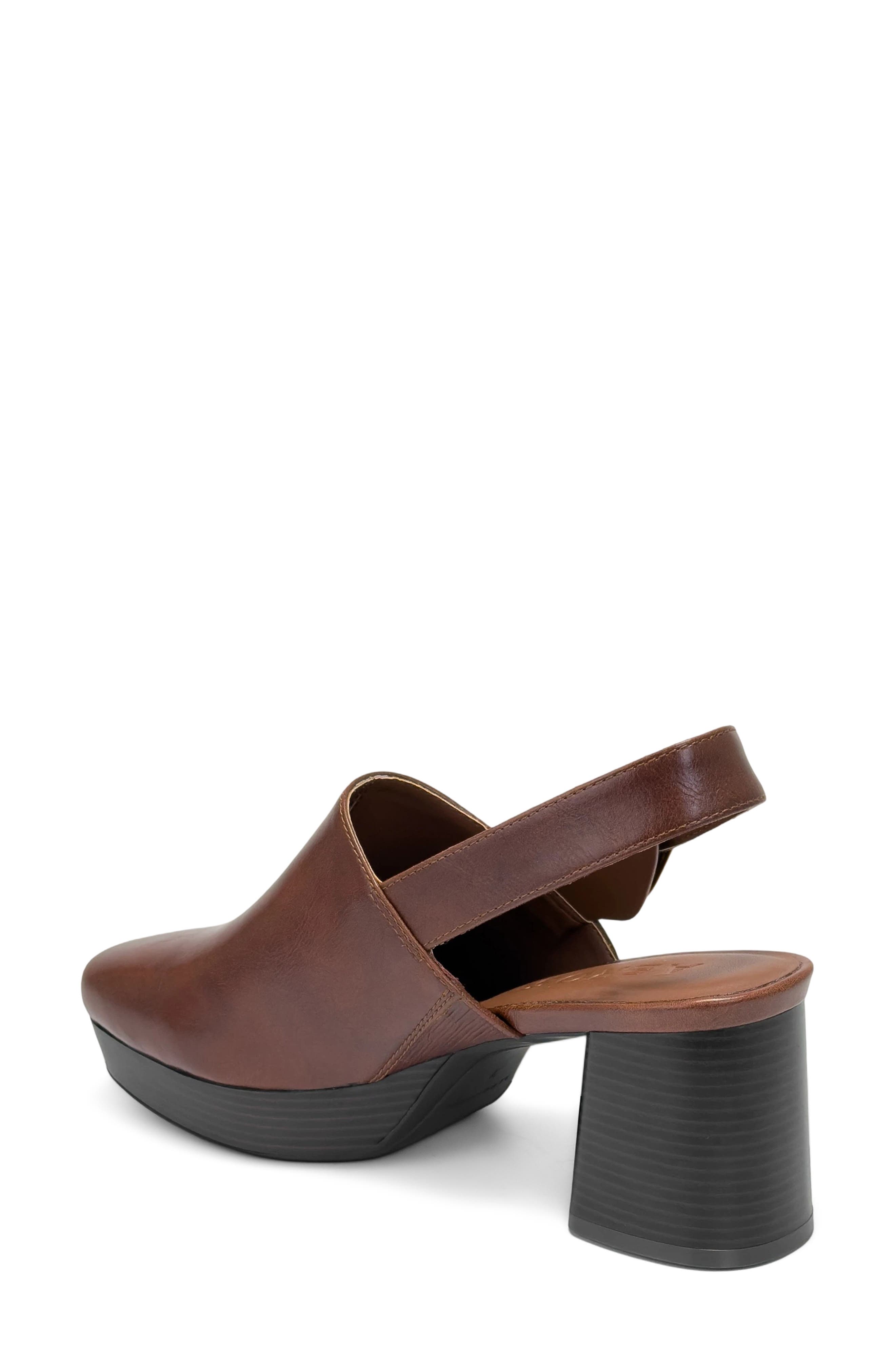 Shayla Faux Leather Platform Slingback Mule, Alternate, color, CARAMEL FAUX LTHR