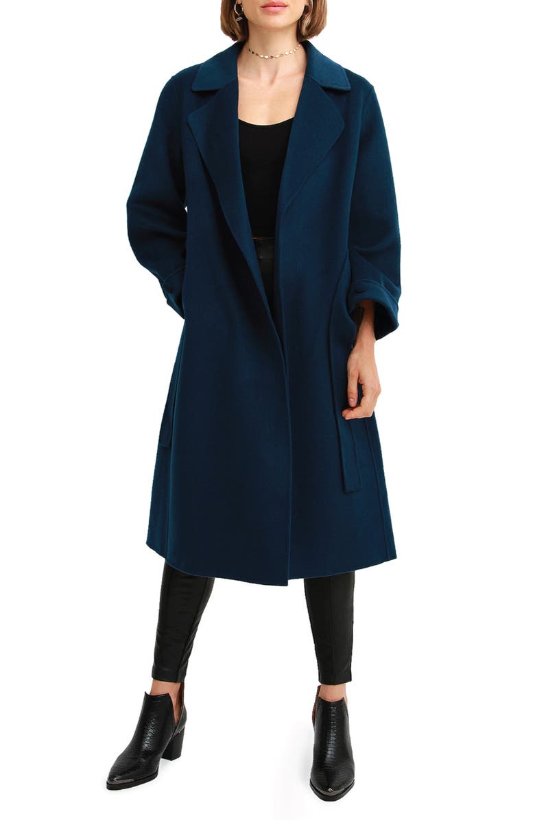 Belle & Bloom Stay Wild Oversize Wool Coat, Alternate, color, Dark Teal