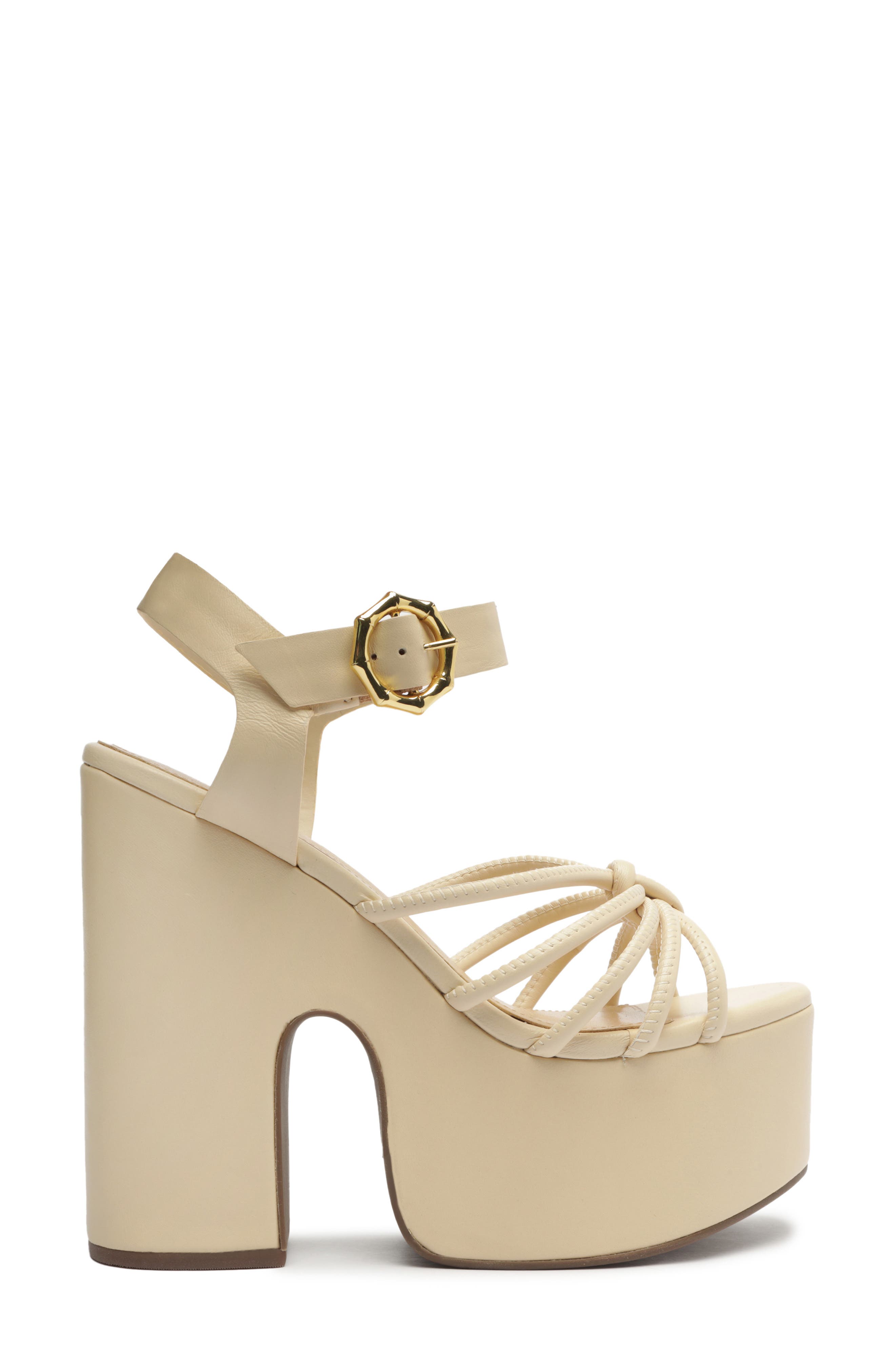 Schutz Mahi Cutout Platform Sandal, Alternate, color, 