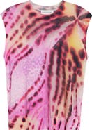 Dries Van Noten Tamara Leopard Orchid Sleeveless Cotton Blend Sweater