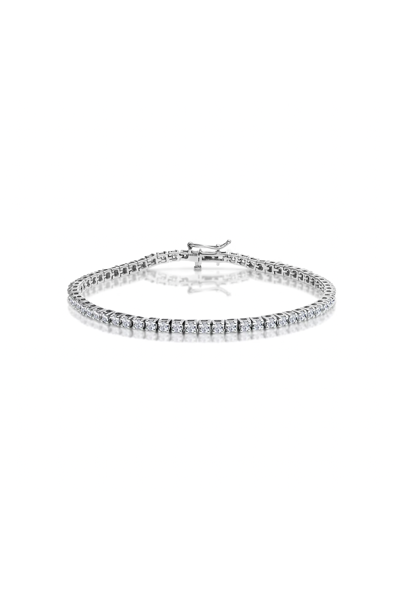 Sterling Silver Tennis Bracelet - 3mm, Main, color, Silver