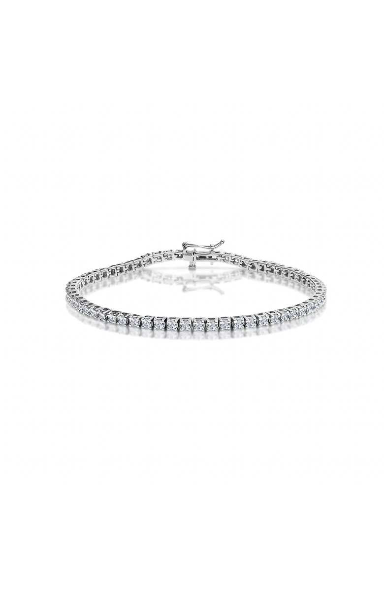 Spero London Sterling Silver Tennis Bracelet - 3mm, Main, color, Silver