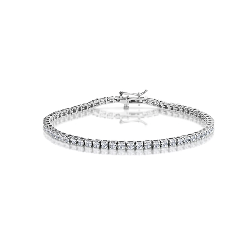 Spero London Sterling Silver Tennis Bracelet In Metallic
