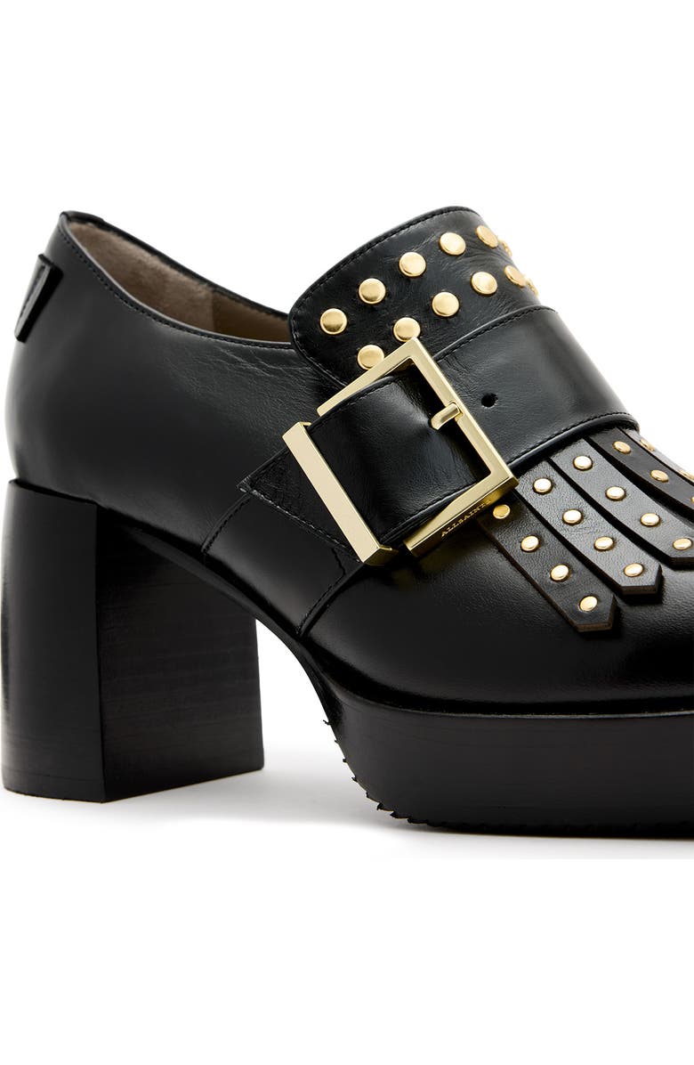 AllSaints Zia Stud Loafer, Alternate, color,