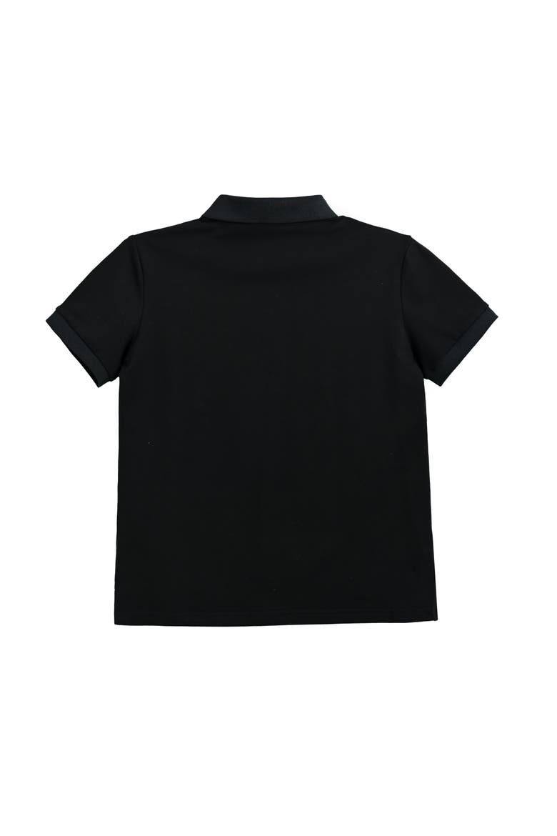 Polo Shirt with Trim, Alternate, color, Black