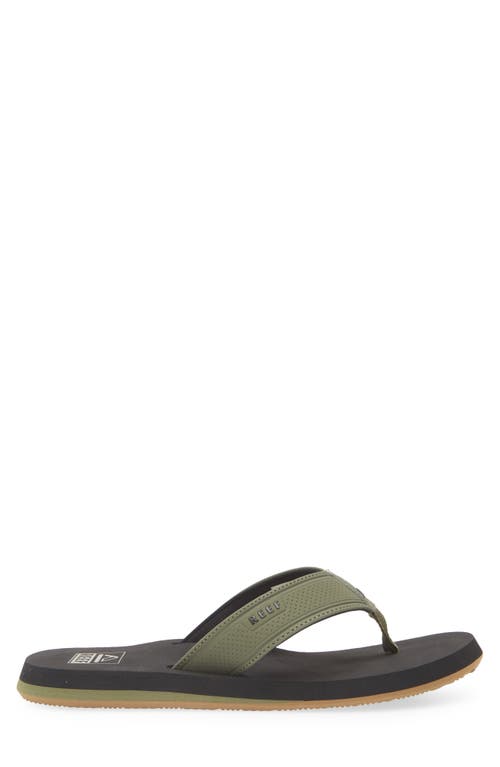 Reef The Layback Flip Flop In Black/olive