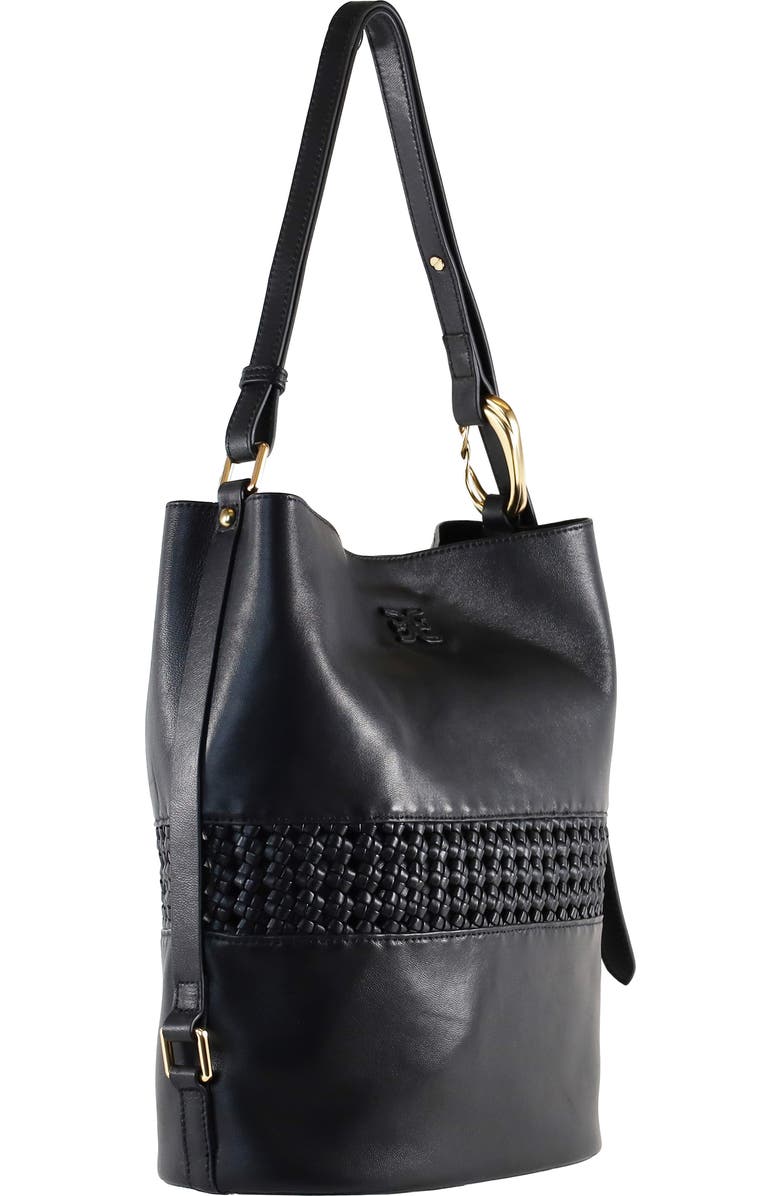 Sam Edelman Marcie Leather Bucket Bag, Alternate, color, Black