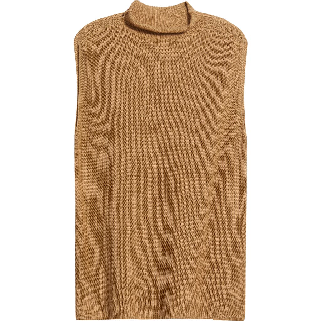 Cloth & Stone Mock Neck Sweater Vest In Brown