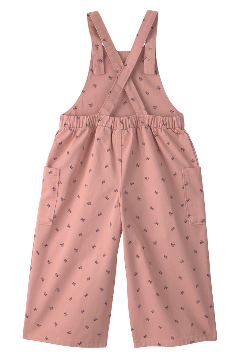 Kids' Organic Cotton Twill Overalls, Alternate, color, PINK FLORAL