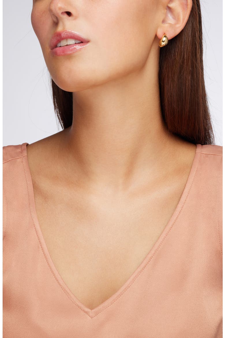 Demi Fine Teardrop Earrings, Alternate, color, 14K GOLD PLATED
