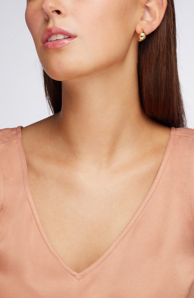 Nordstrom Demi Fine Teardrop Earrings, Alternate, color, 14K Gold Plated