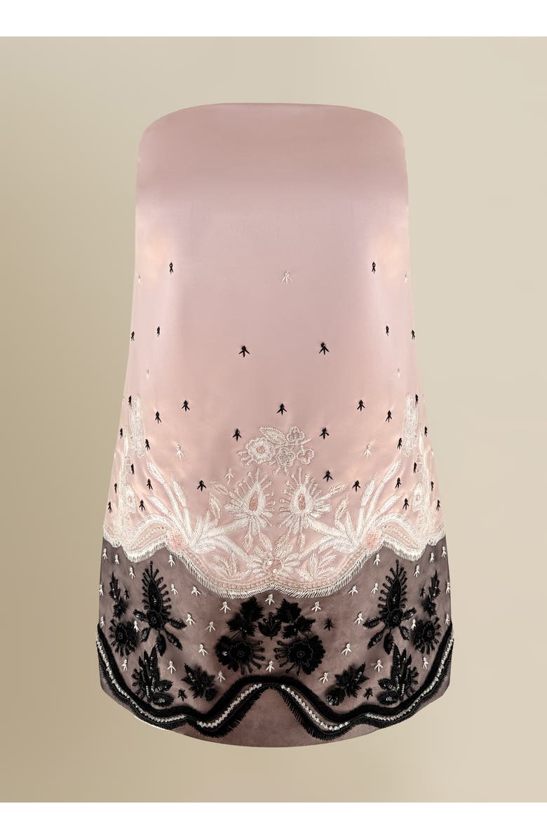 Contessa Mills Embellished Sofia Loose-Fit Satin Mini Dress, Main, color, Pink