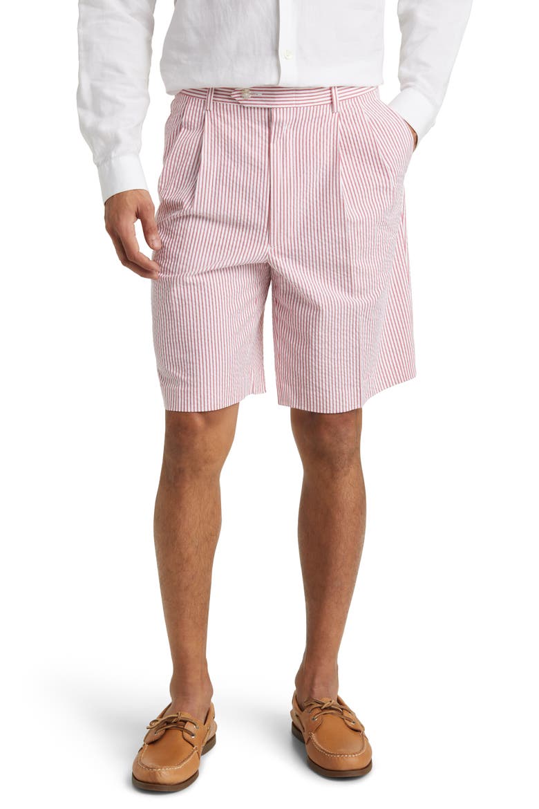 Seersucker Shorts, Main, color, RED