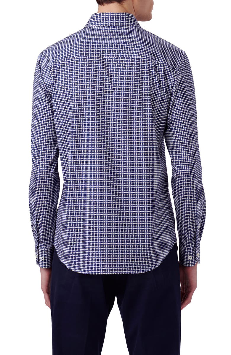 Bugatchi James OoohCotton<sup>®</sup> Geo Print Button-Up Shirt, Alternate, color, 