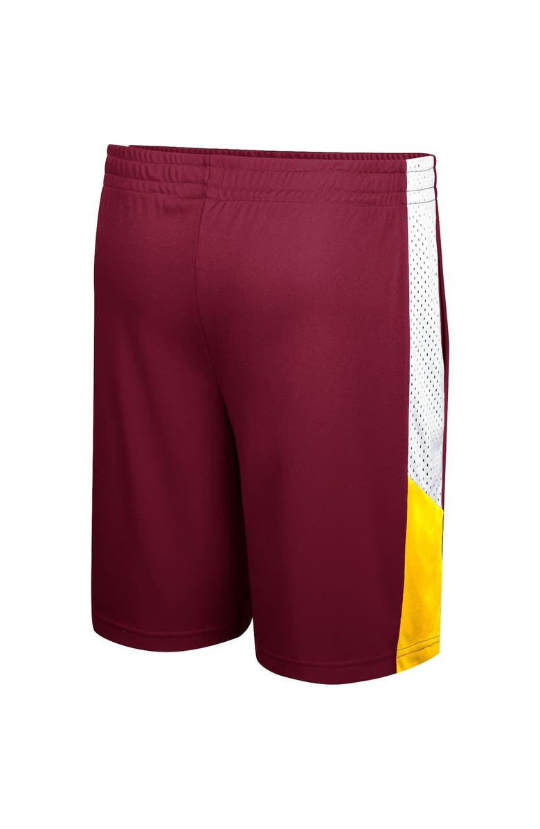 COLOSSEUM Youth Colosseum Maroon Arizona State Sun Devils Very Thorough Colorblock Shorts, Alternate, color, 
