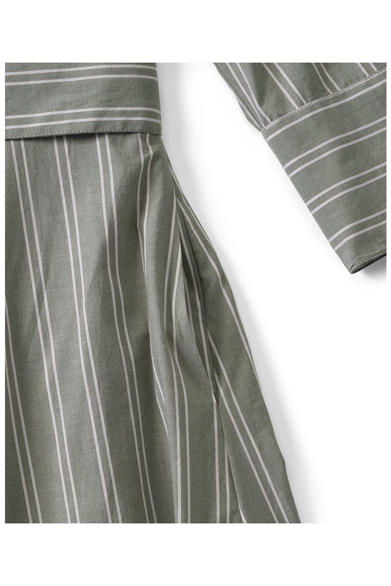 Poplin Midi Wrap Front Dress, Alternate, color, River Stone Double Stripe