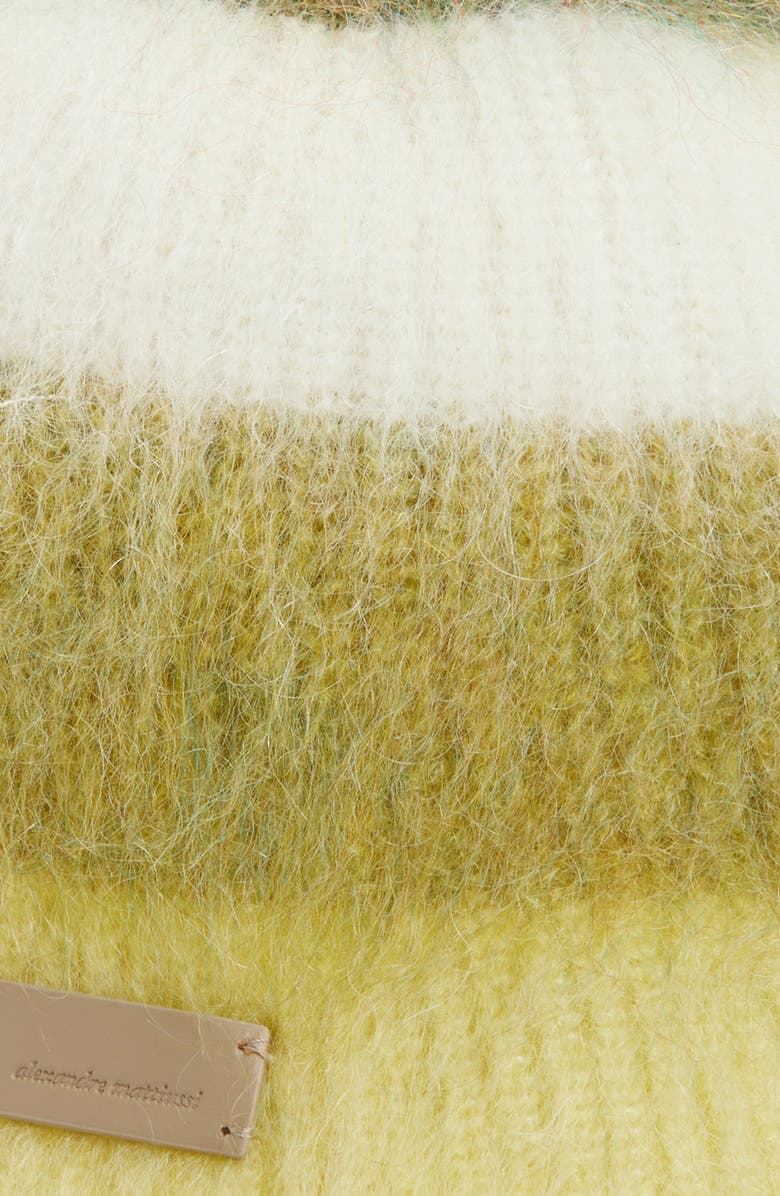 AMI PARIS Stripe Mohair Blend Bucket Hat, Alternate, color, Ivoire/ Anis/ Bronze/ Lichen