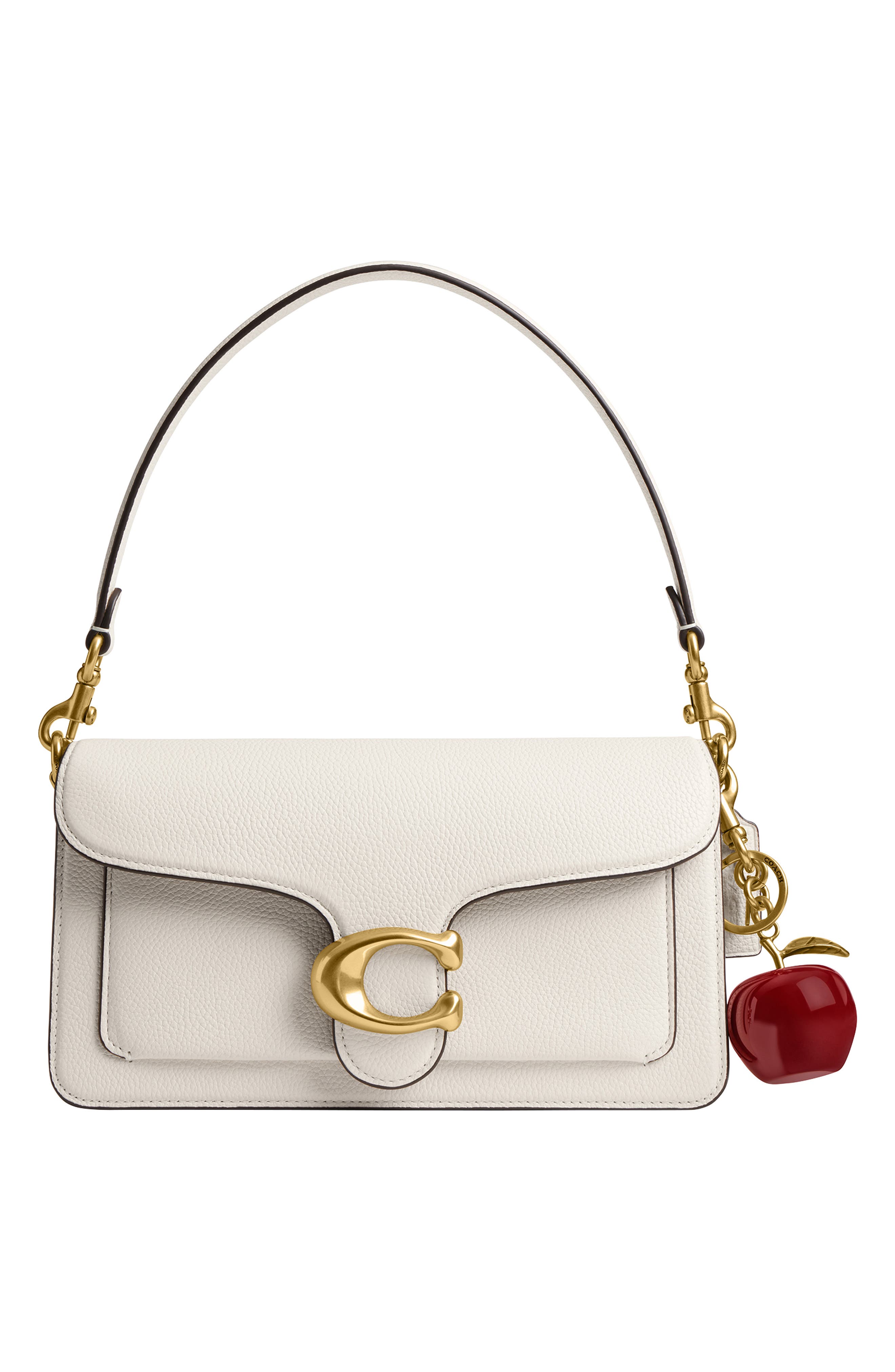 COACH Small Apple Bag Charm, Alternate, color, Red Multi