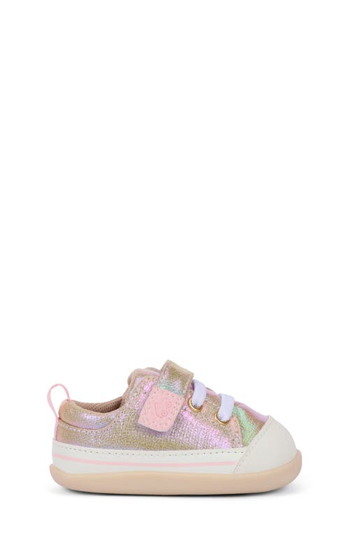 See Kai Run Mini Stevie Shimmer Sneaker In Gold Metallic
