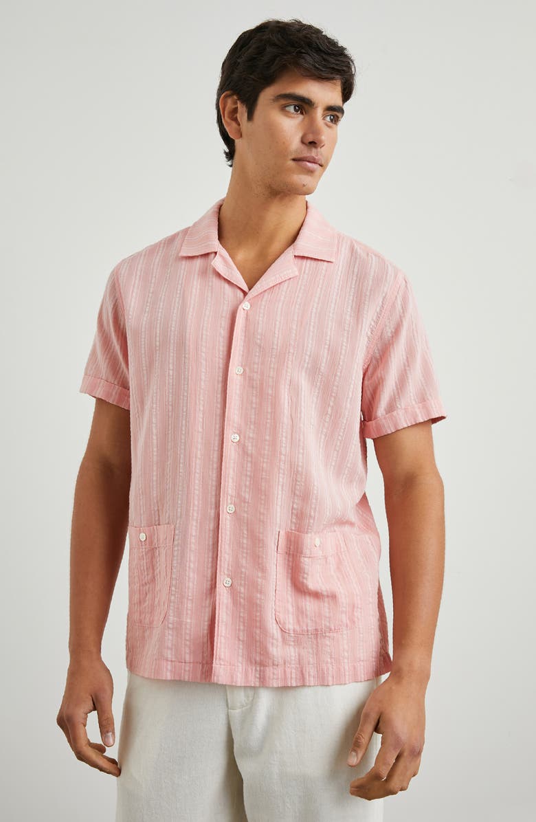 Rails Vice Stripe Short Sleeve Guayabera Shirt, Alternate, color,