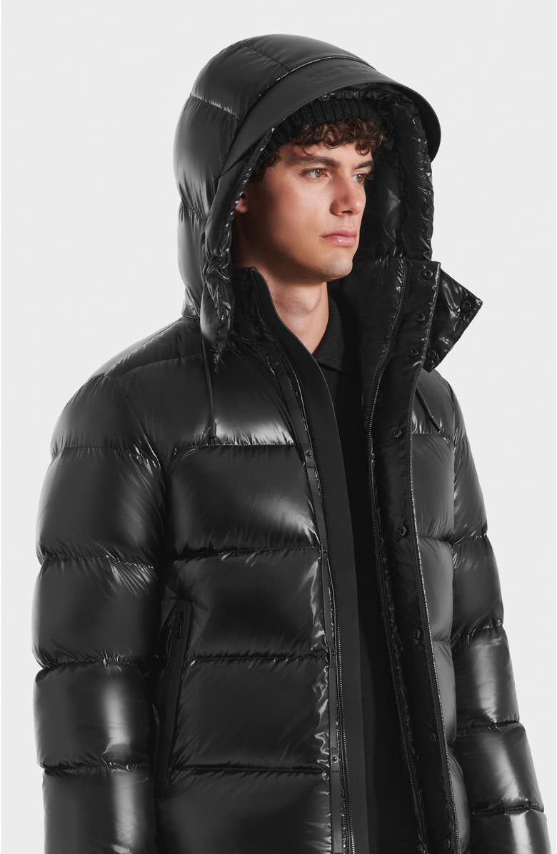 Rudsak Joel Glossy Down Puffer Jacket, Alternate, color, Black