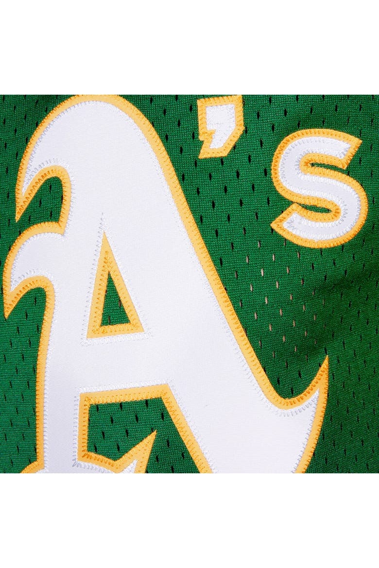 Men's Mitchell & Ness Reggie Jackson Green Oakland Athletics Cooperstown Mesh Batting Practice Jersey, Alternate, color, Green