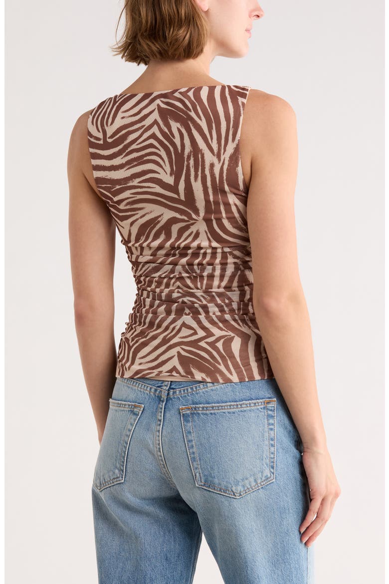 Zola Boat Neck Sleeveless Mesh Top, Alternate, color, BRUSHED ZEBRA