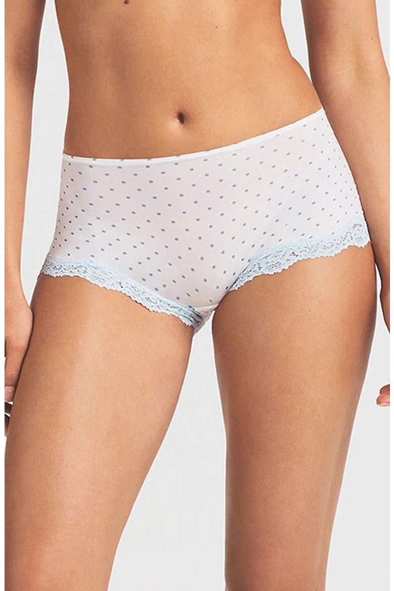 Fits Everybody Lace Boyshorts, Main, color, SLATE PIN DOT PRINT