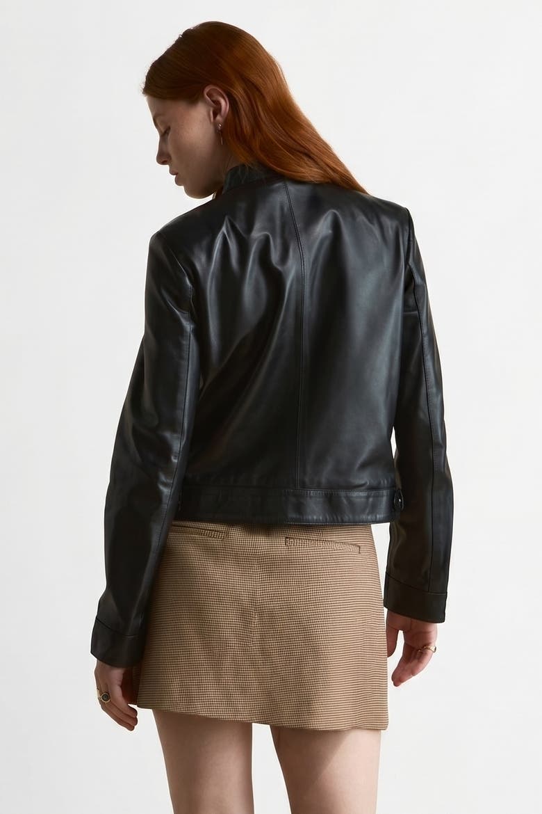 Blair Leather Jacket, Alternate, color, Black