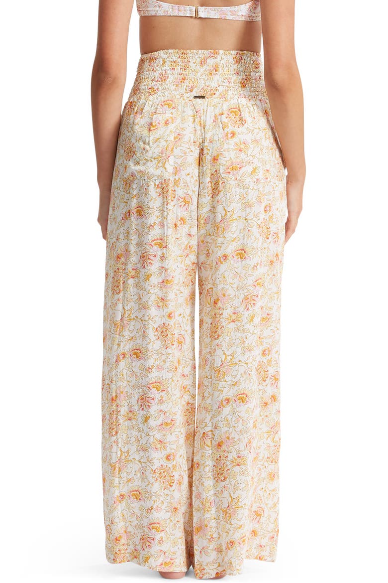 New Waves 2 Floral Wide Leg Pants, Alternate, color, WHITE/ MULTI