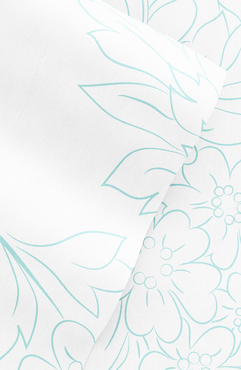 HOMESPUN HOME SPUN Premium Ultra Soft Vine Pattern 4-Piece Bed Sheet Set, Alternate, color, Aqua