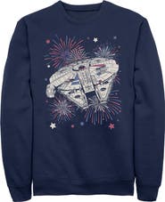 Star Wars Men's Festive Fireworks Falcon Sweatshirt