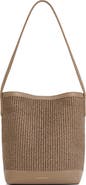 Mansur Gavriel Small Everyday Cabas Woven Raffia & Suede Bucket Tote