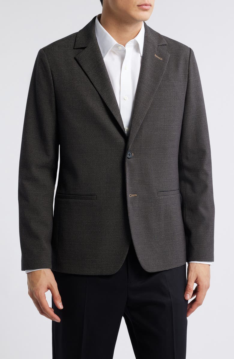 Mizzen+Main Watson Microcheck Wrinkle Resistant Stretch Flannel Sport Coat, Main, color, 