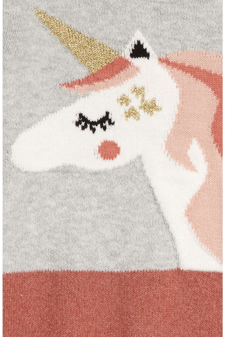 Colorblock Pop Sweater, Alternate, color, GREY LIGHT HEATHER UNICORN