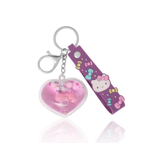 Acrylic Liquid Heart Keychain