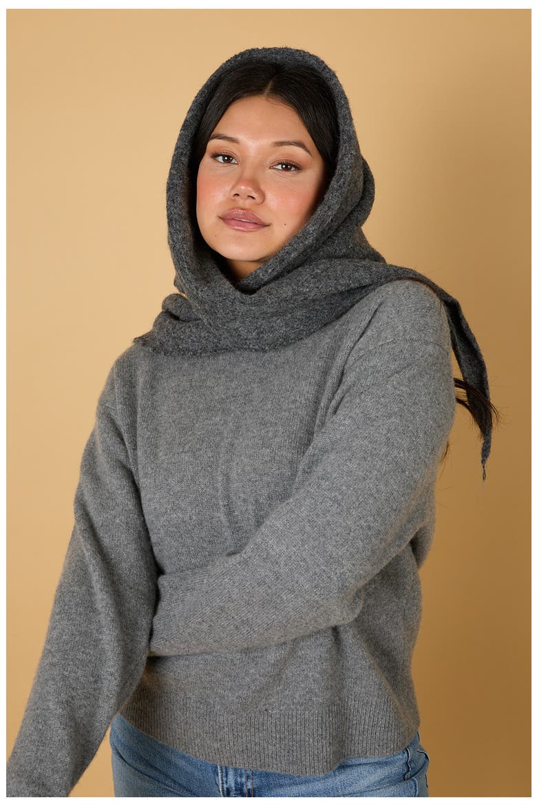 Courchevel Triangle Scarf, Alternate, color, GREY