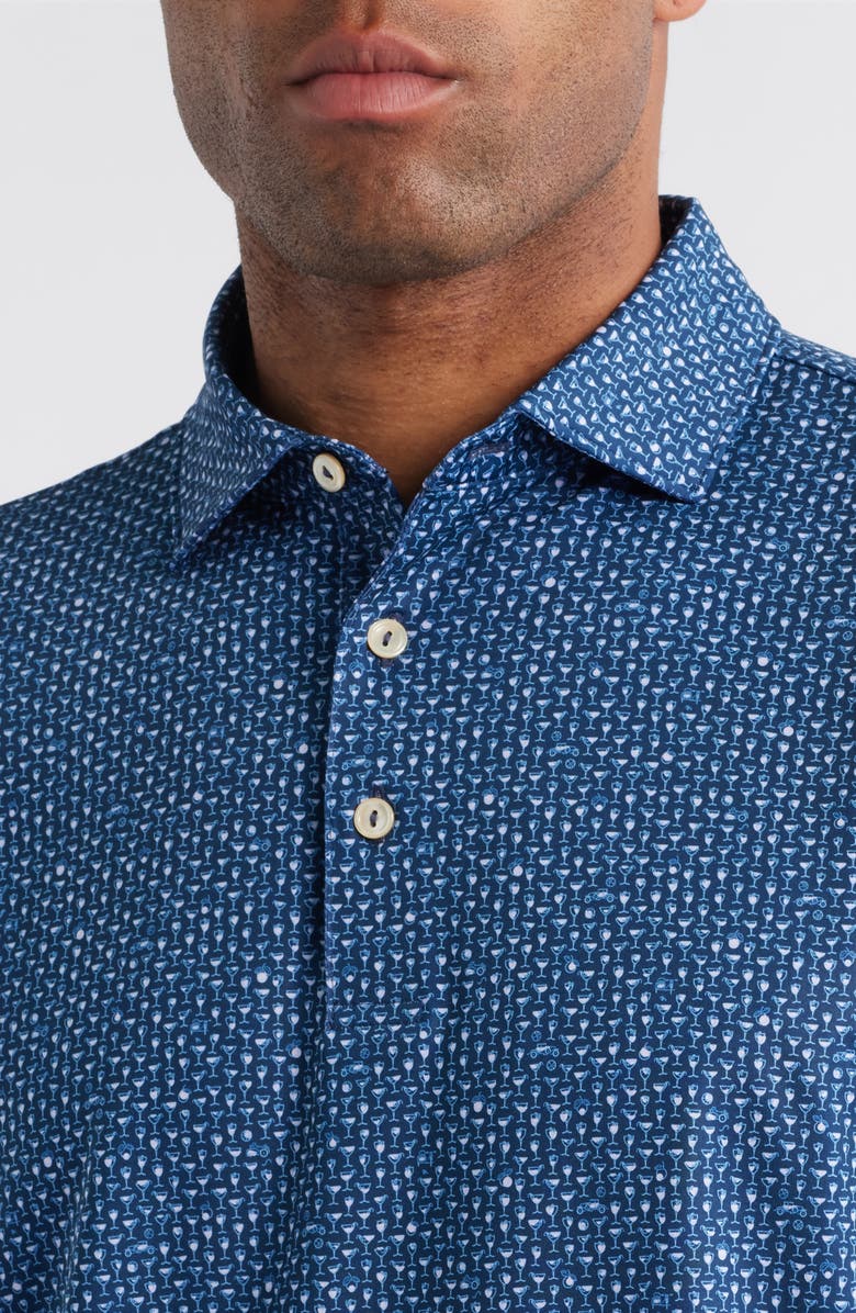 Peter Millar Sidecar Performance Jersey Polo, Alternate, color, Navy