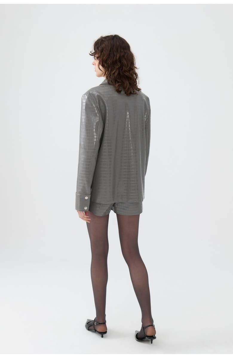 Nocturne Shirt Collar Faux Leather Jacket, Alternate, color,