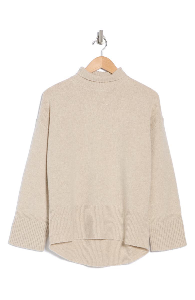 FRAME Cashmere High-Low Turtleneck Sweater, Alternate, color,