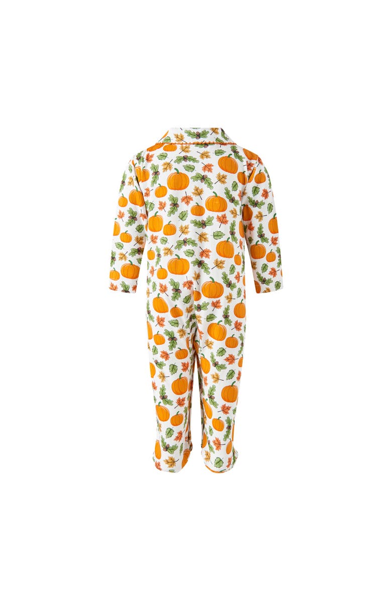 Rachel Riley Pumpkin Footie, Alternate, color, Orange