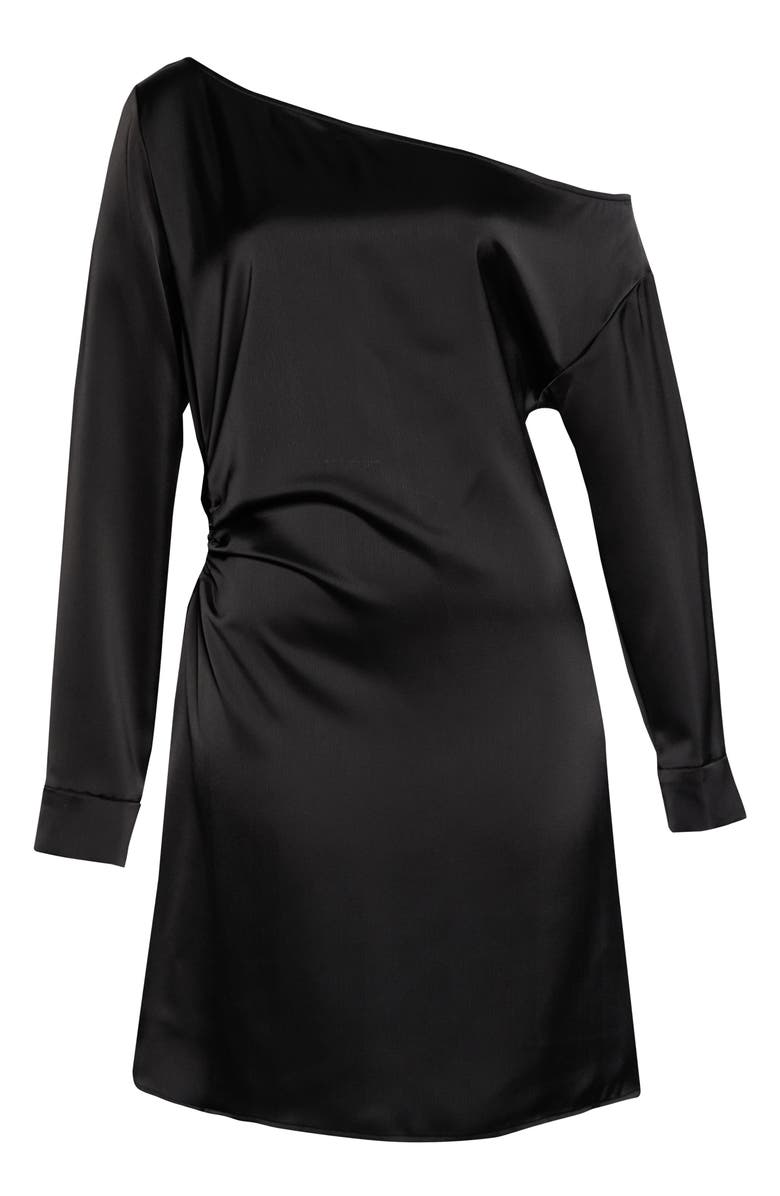WAYF Ivy One-Shoulder Long Sleeve Minidress, Alternate, color, 